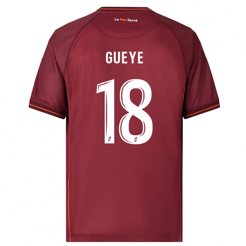 Danxen Mænd Idrissa Gueye #18 Bordeaux Hvid Hjemmebane Spillertrøjer 2025/26 Trøje T-Shirt