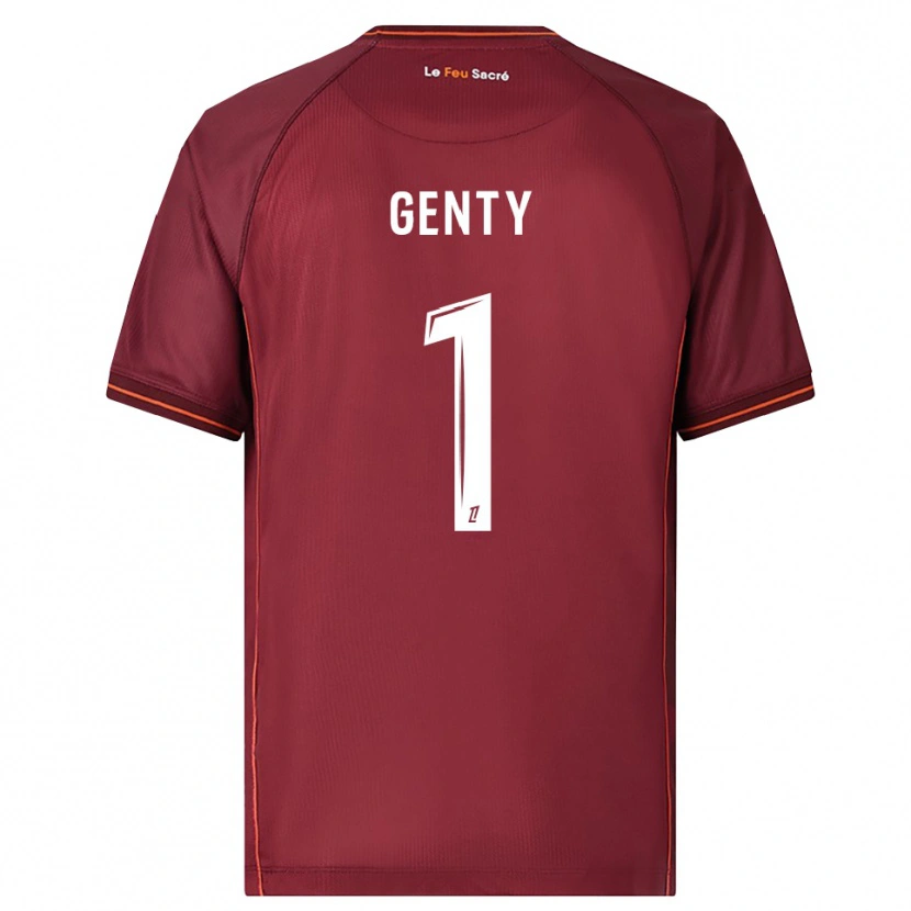 Danxen Mænd Julie Genty #1 Bordeaux Hvid Hjemmebane Spillertrøjer 2025/26 Trøje T-Shirt