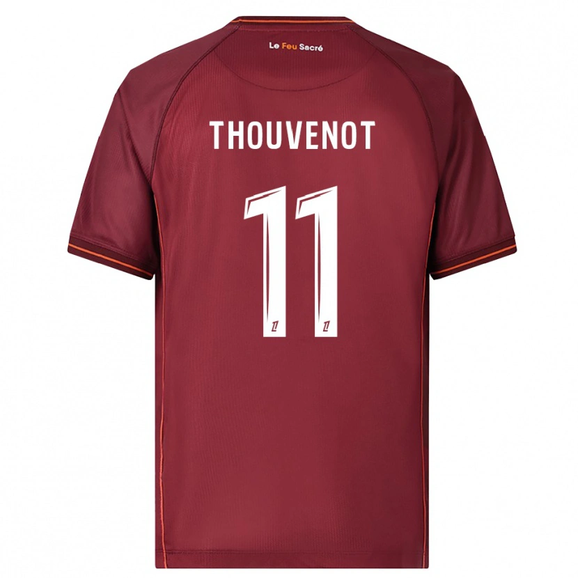 Danxen Mænd Jules Thouvenot #11 Bordeaux Hvid Hjemmebane Spillertrøjer 2025/26 Trøje T-Shirt