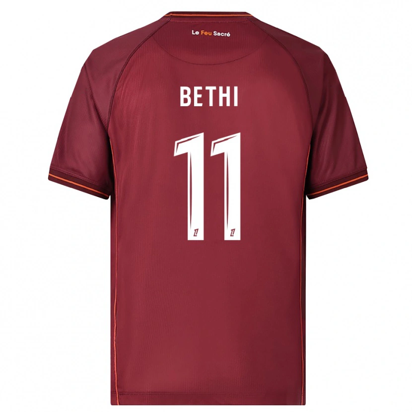 Danxen Mænd Mélissa Bethi #11 Bordeaux Hvid Hjemmebane Spillertrøjer 2025/26 Trøje T-Shirt
