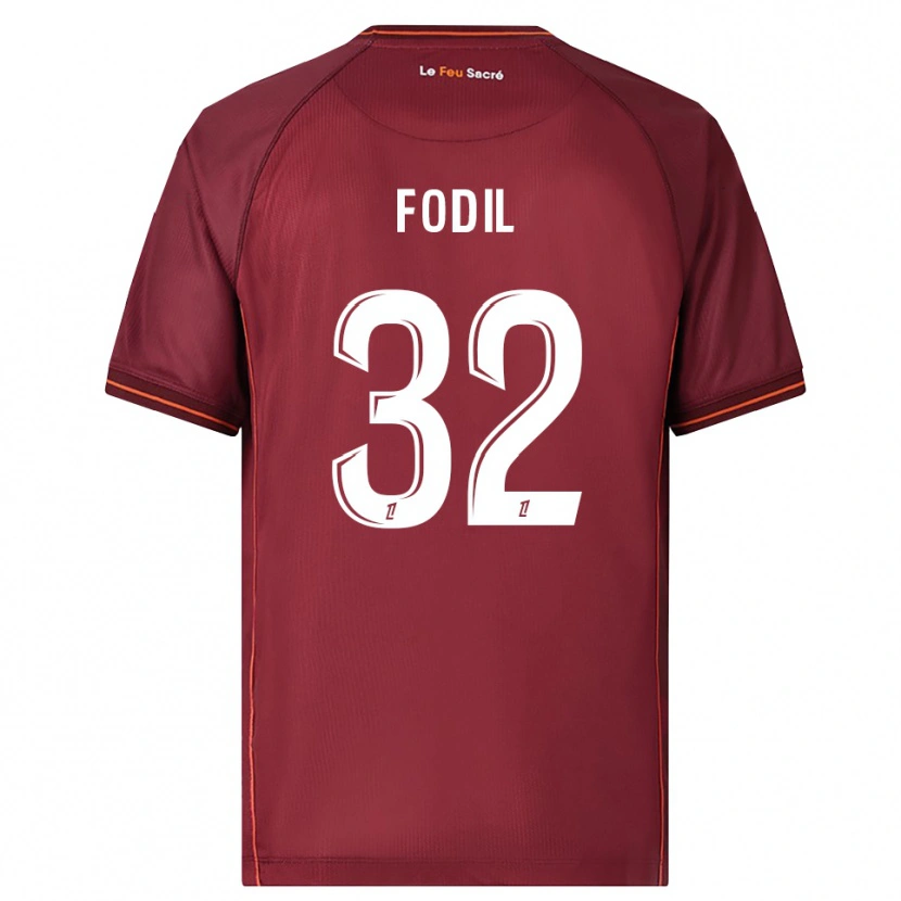 Danxen Mænd Maria Fodil #32 Bordeaux Hvid Hjemmebane Spillertrøjer 2025/26 Trøje T-Shirt