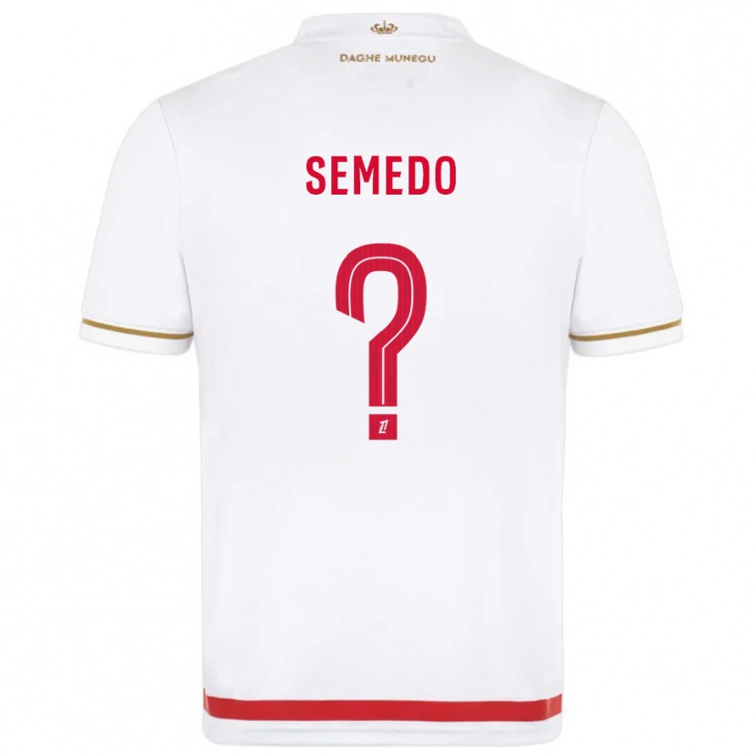 Danxen Mænd Jordan Semedo #0 Rød Hvid Hjemmebane Spillertrøjer 2025/26 Trøje T-Shirt
