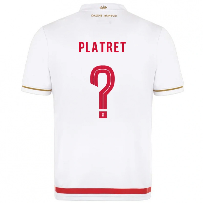 Danxen Mænd Aurélien Platret #0 Rød Hvid Hjemmebane Spillertrøjer 2025/26 Trøje T-Shirt