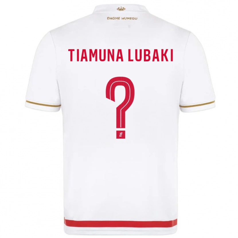 Danxen Mænd Loïc Tiamuna Lubaki #0 Rød Hvid Hjemmebane Spillertrøjer 2025/26 Trøje T-Shirt