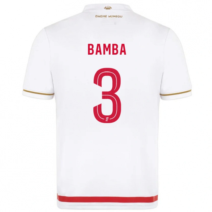Danxen Mænd Ismaïl Bamba #3 Rød Hvid Hjemmebane Spillertrøjer 2025/26 Trøje T-Shirt