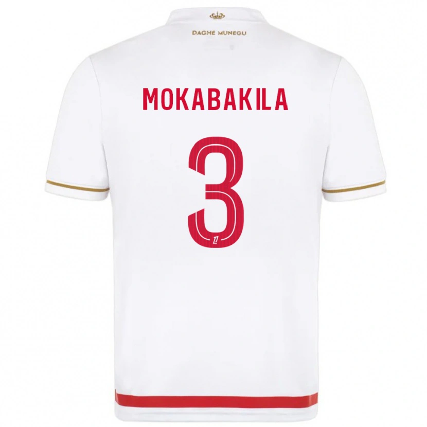 Danxen Mænd Nick Mokabakila #3 Rød Hvid Hjemmebane Spillertrøjer 2025/26 Trøje T-Shirt