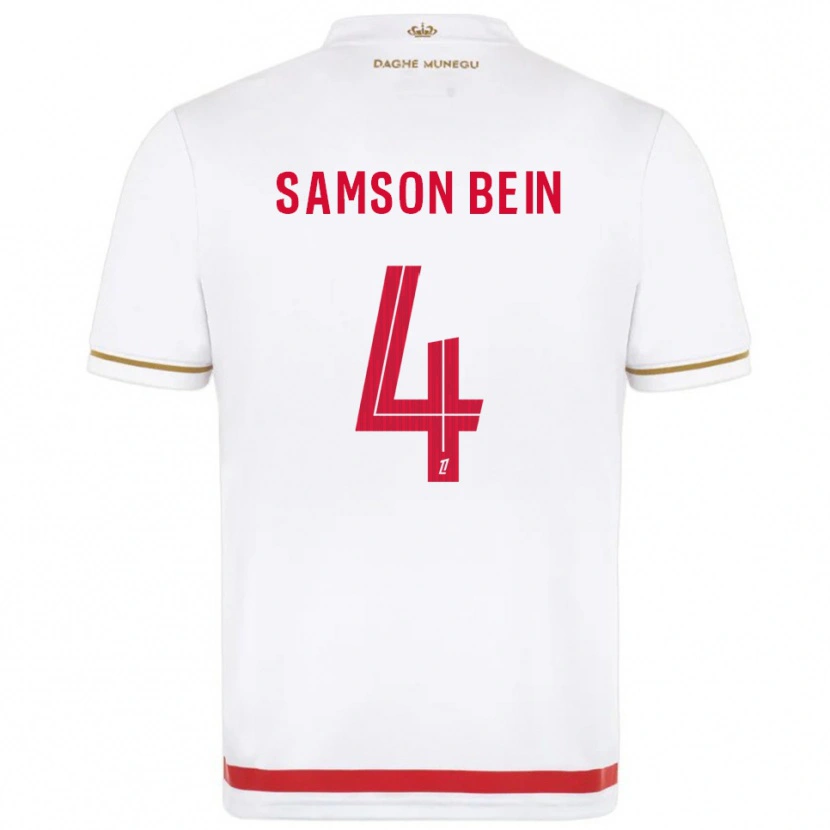 Danxen Mænd Sirak Bein #4 Rød Hvid Hjemmebane Spillertrøjer 2025/26 Trøje T-Shirt