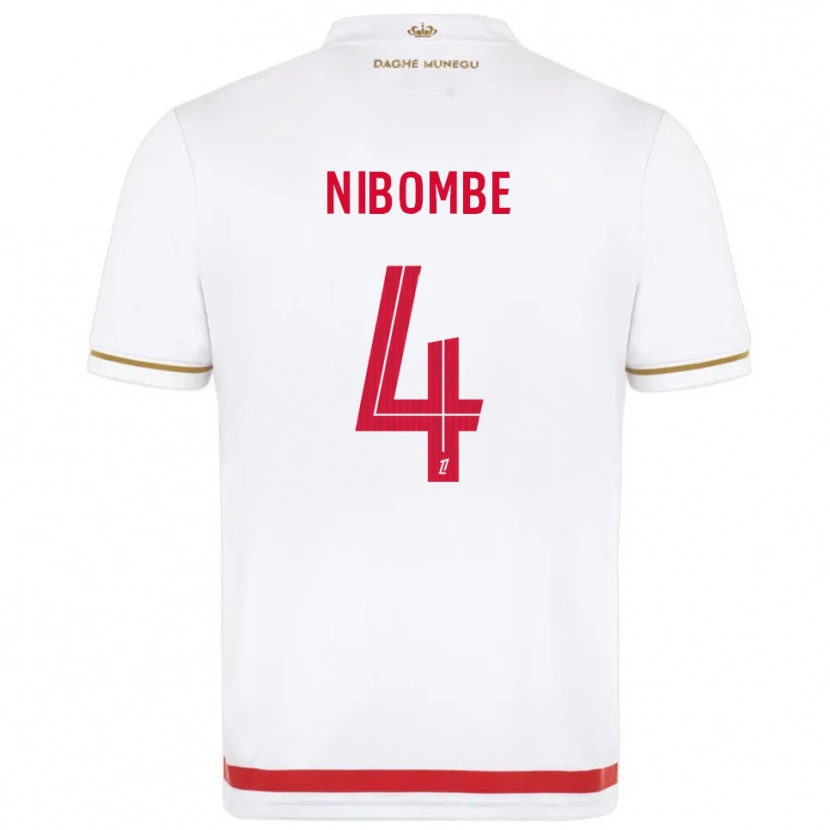 Danxen Mænd Samuel Nibombe #4 Rød Hvid Hjemmebane Spillertrøjer 2025/26 Trøje T-Shirt