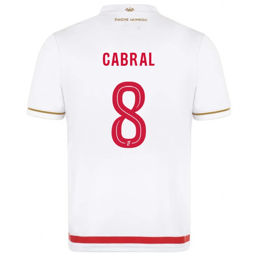 Danxen Mænd Pape Cabral #8 Rød Hvid Hjemmebane Spillertrøjer 2025/26 Trøje T-Shirt