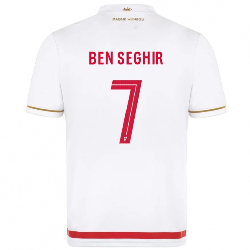 Danxen Mænd Eliesse Ben Seghir #7 Rød Hvid Hjemmebane Spillertrøjer 2025/26 Trøje T-Shirt