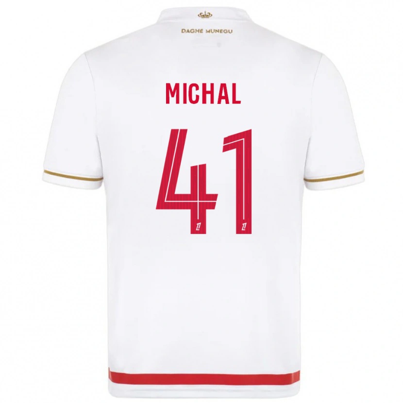 Danxen Mænd Lucas Michal #41 Rød Hvid Hjemmebane Spillertrøjer 2025/26 Trøje T-Shirt