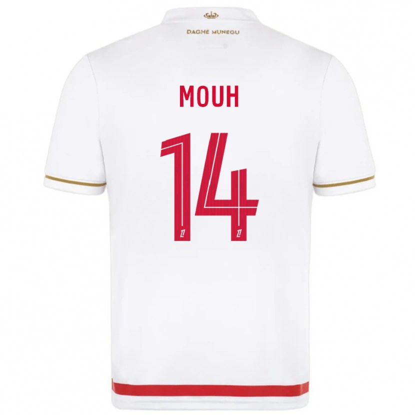 Danxen Mænd Yasir Mouh #14 Rød Hvid Hjemmebane Spillertrøjer 2025/26 Trøje T-Shirt