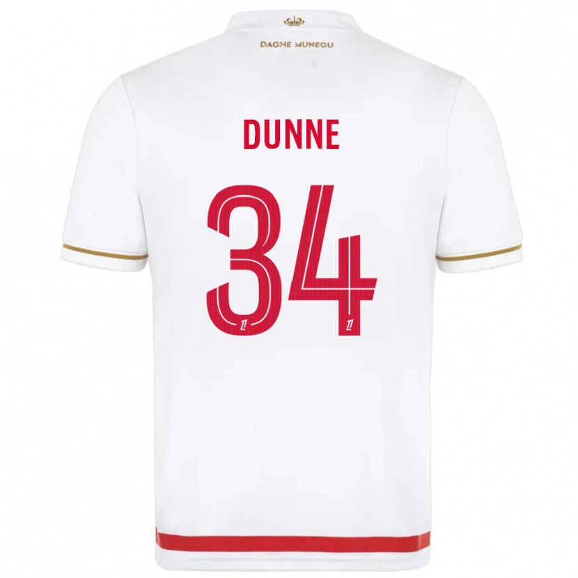 Danxen Mænd David Dunne #34 Rød Hvid Hjemmebane Spillertrøjer 2025/26 Trøje T-Shirt