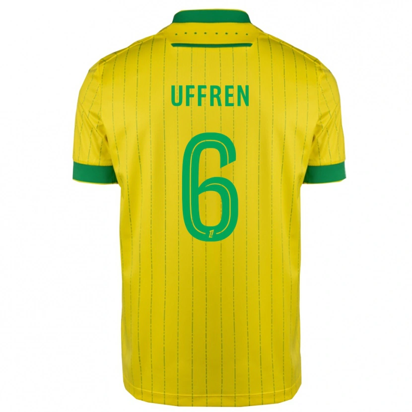 Danxen Mænd Manon Uffren #6 Gul Grøn Hjemmebane Spillertrøjer 2025/26 Trøje T-Shirt
