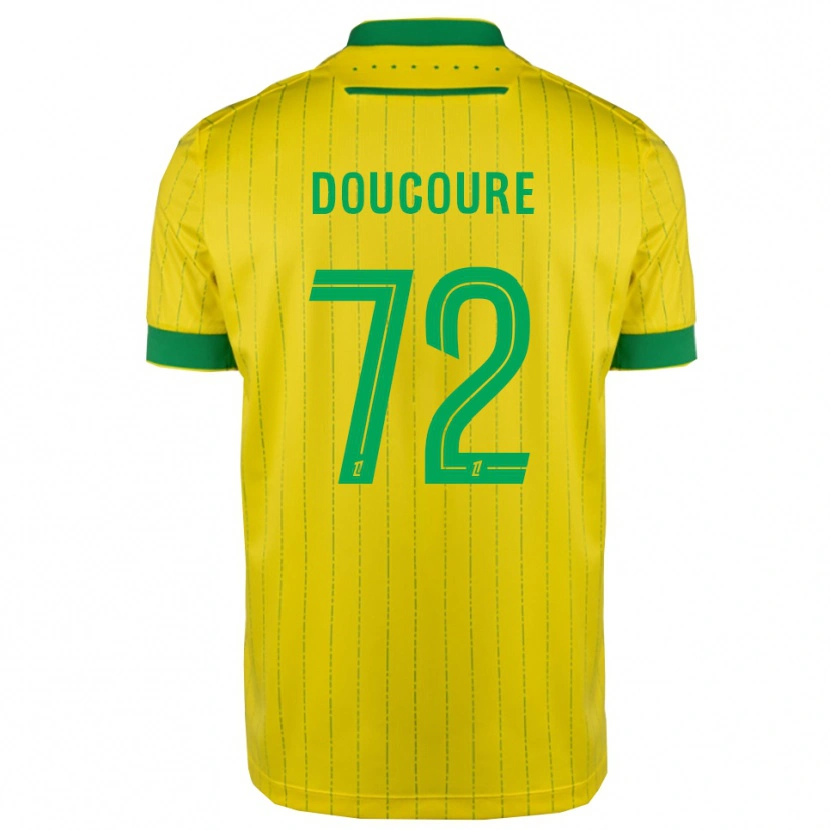 Danxen Mænd Sékou Doucouré #72 Gul Grøn Hjemmebane Spillertrøjer 2025/26 Trøje T-Shirt