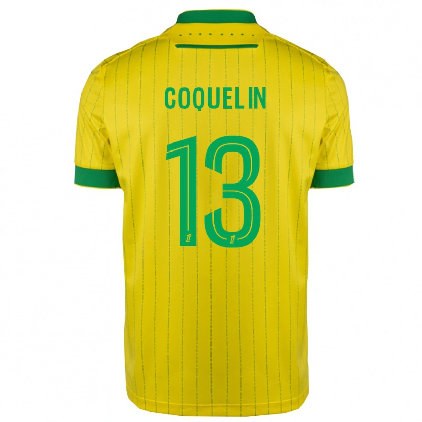 Danxen Mænd Francis Coquelin #13 Gul Grøn Hjemmebane Spillertrøjer 2025/26 Trøje T-Shirt