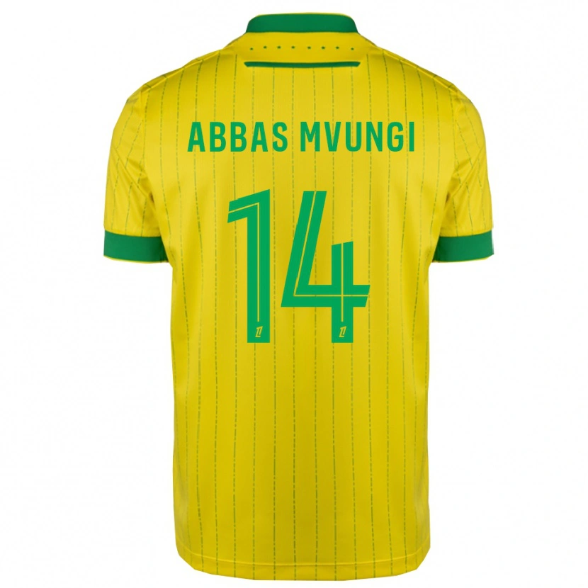 Danxen Mænd Omar Abbas Mvungi #14 Gul Grøn Hjemmebane Spillertrøjer 2025/26 Trøje T-Shirt