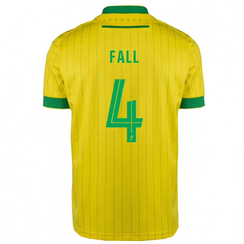 Danxen Mænd Babacar Fall #4 Gul Grøn Hjemmebane Spillertrøjer 2025/26 Trøje T-Shirt