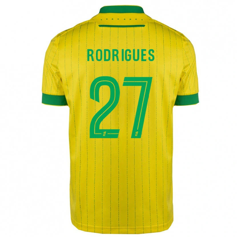 Danxen Mænd Nelly Rodrigues #27 Gul Grøn Hjemmebane Spillertrøjer 2025/26 Trøje T-Shirt