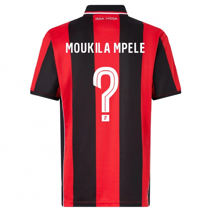Danxen Mænd Beny Moukila Mpele #0 Rød Sort Hjemmebane Spillertrøjer 2025/26 Trøje T-Shirt