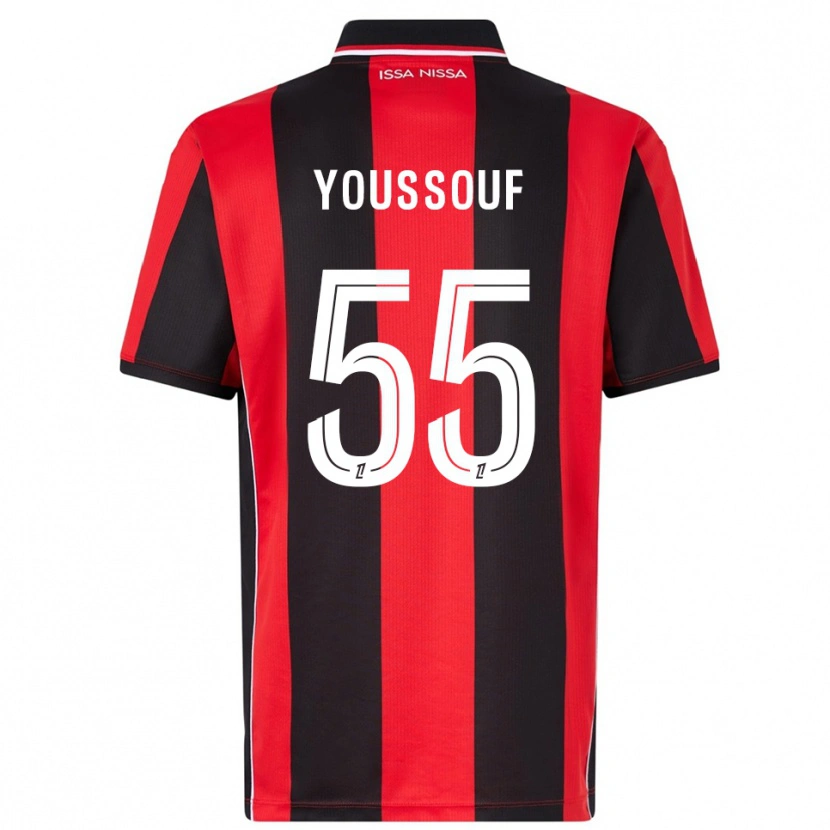 Danxen Mænd Youssouf Ndayishimiye #55 Rød Sort Hjemmebane Spillertrøjer 2025/26 Trøje T-Shirt