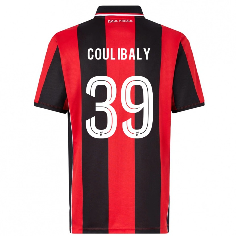 Danxen Mænd Djibril Coulibaly #39 Rød Sort Hjemmebane Spillertrøjer 2025/26 Trøje T-Shirt
