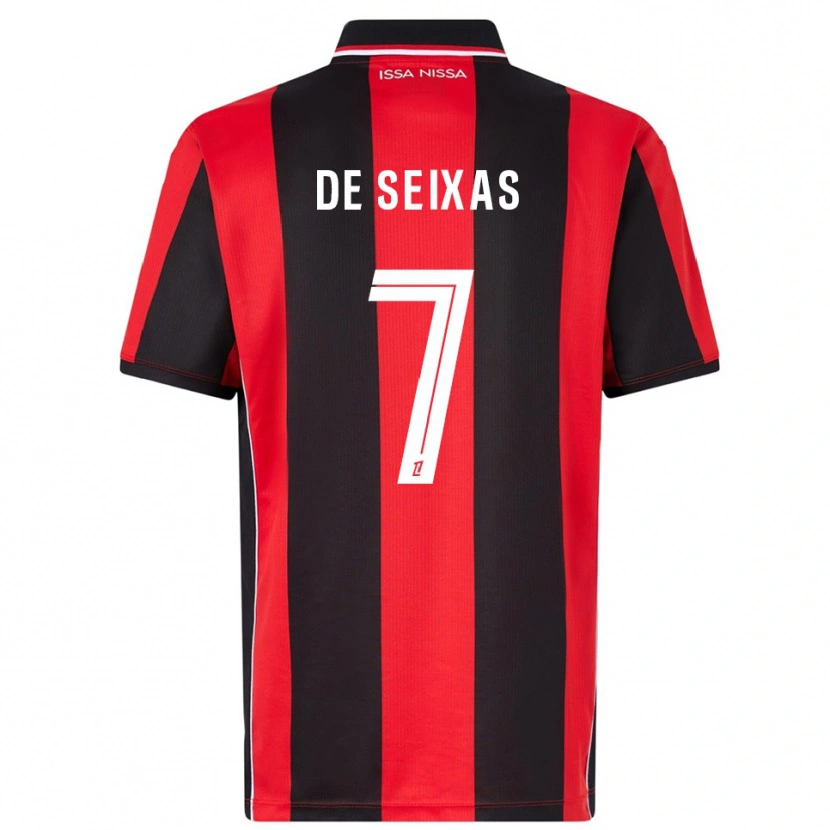 Danxen Mænd Morgane De Seixas #7 Rød Sort Hjemmebane Spillertrøjer 2025/26 Trøje T-Shirt