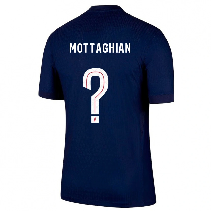 Danxen Mænd Keyvan Mottaghian #0 Navy Rød Hjemmebane Spillertrøjer 2025/26 Trøje T-Shirt