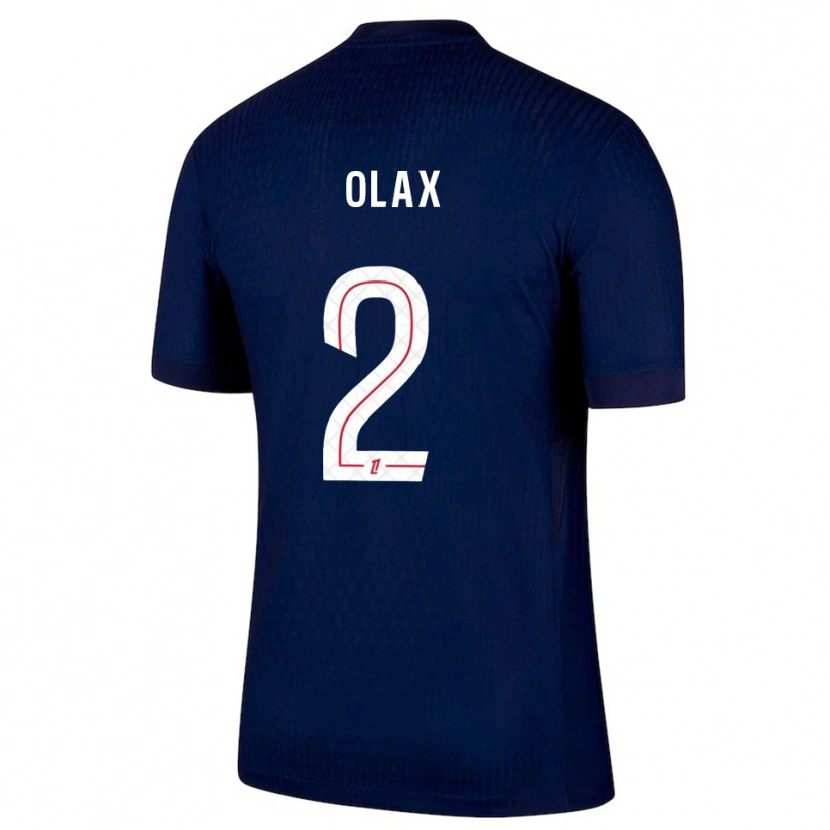 Danxen Mænd Djamy Olax #2 Navy Rød Hjemmebane Spillertrøjer 2025/26 Trøje T-Shirt