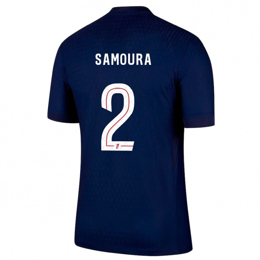 Danxen Mænd Thiniba Samoura #2 Navy Rød Hjemmebane Spillertrøjer 2025/26 Trøje T-Shirt