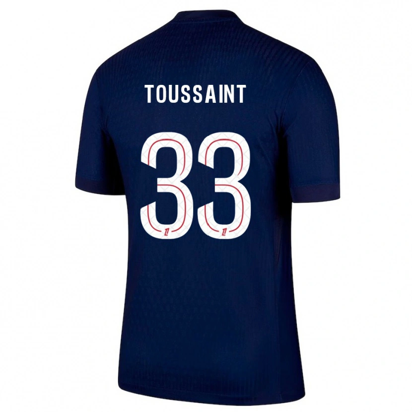 Danxen Mænd Océane Toussaint #33 Navy Rød Hjemmebane Spillertrøjer 2025/26 Trøje T-Shirt