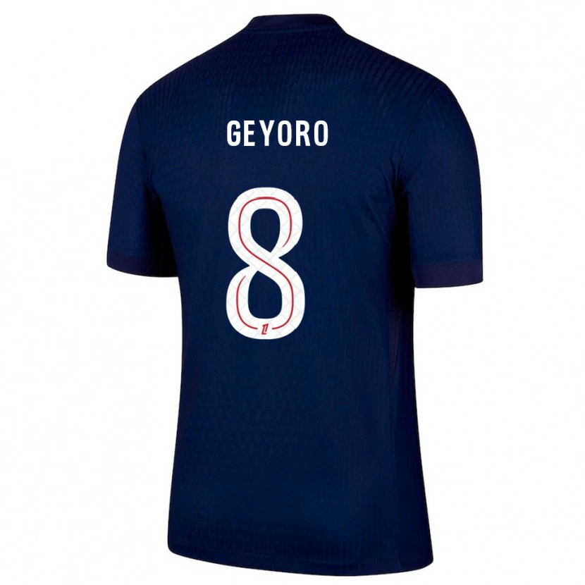 Danxen Mænd Grace Geyoro #8 Navy Rød Hjemmebane Spillertrøjer 2025/26 Trøje T-Shirt