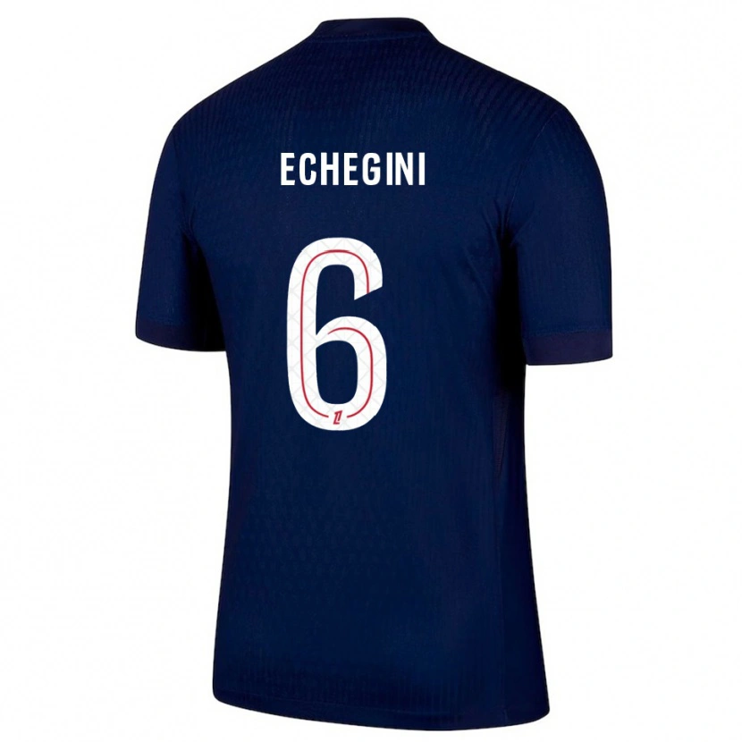 Danxen Mænd Joe Echegini #6 Navy Rød Hjemmebane Spillertrøjer 2025/26 Trøje T-Shirt