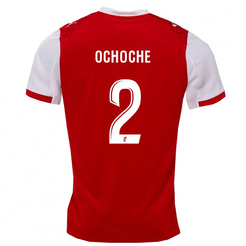 Danxen Mænd Amos Ochoche #2 Rød Hvid Hjemmebane Spillertrøjer 2025/26 Trøje T-Shirt
