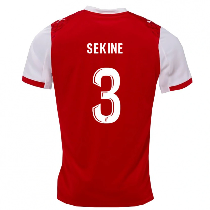 Danxen Mænd Hiroki Sekine #3 Rød Hvid Hjemmebane Spillertrøjer 2025/26 Trøje T-Shirt