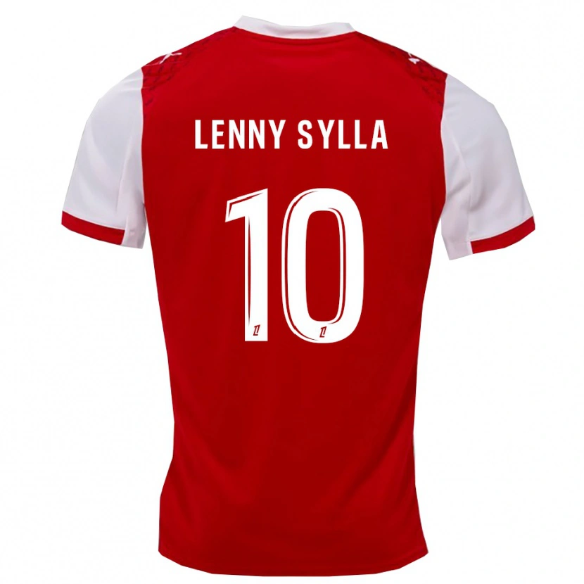 Danxen Mænd Lenny Sylla #10 Rød Hvid Hjemmebane Spillertrøjer 2025/26 Trøje T-Shirt