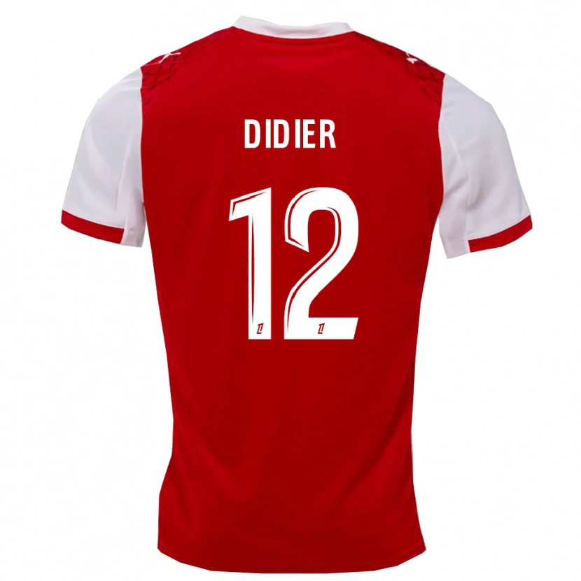 Danxen Mænd Haïlé Didier #12 Rød Hvid Hjemmebane Spillertrøjer 2025/26 Trøje T-Shirt