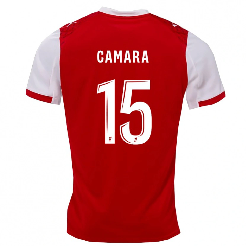 Danxen Mænd Condé Camara #15 Rød Hvid Hjemmebane Spillertrøjer 2025/26 Trøje T-Shirt