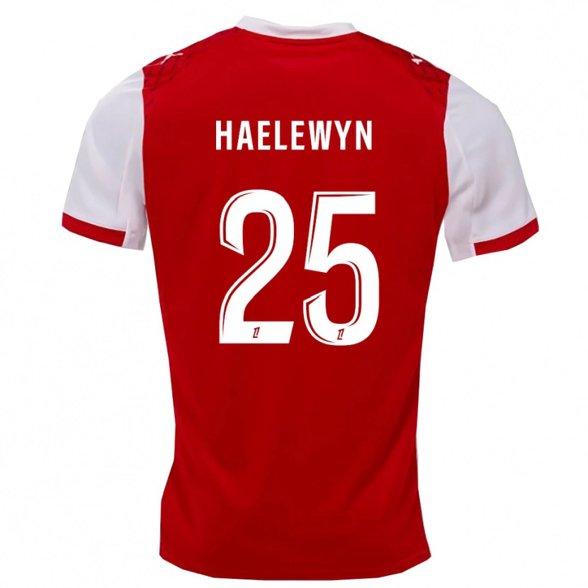 Danxen Mænd Marion Haelewyn #25 Rød Hvid Hjemmebane Spillertrøjer 2025/26 Trøje T-Shirt
