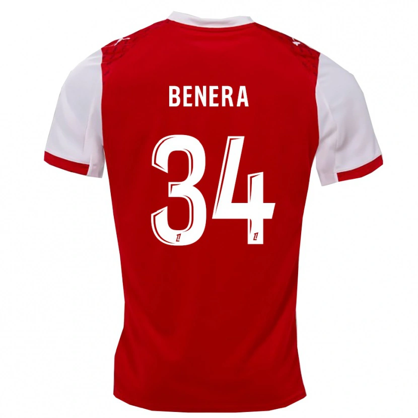 Danxen Mænd Ummene Benera #34 Rød Hvid Hjemmebane Spillertrøjer 2025/26 Trøje T-Shirt