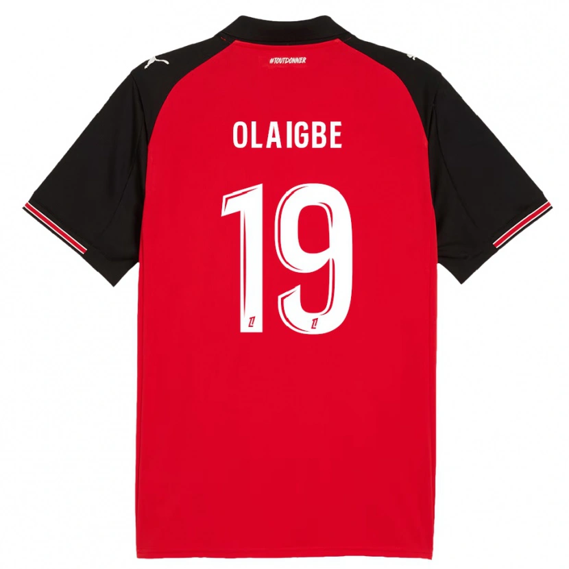Danxen Mænd Kazeem Olaigbe #19 Rød Sort Hjemmebane Spillertrøjer 2025/26 Trøje T-Shirt