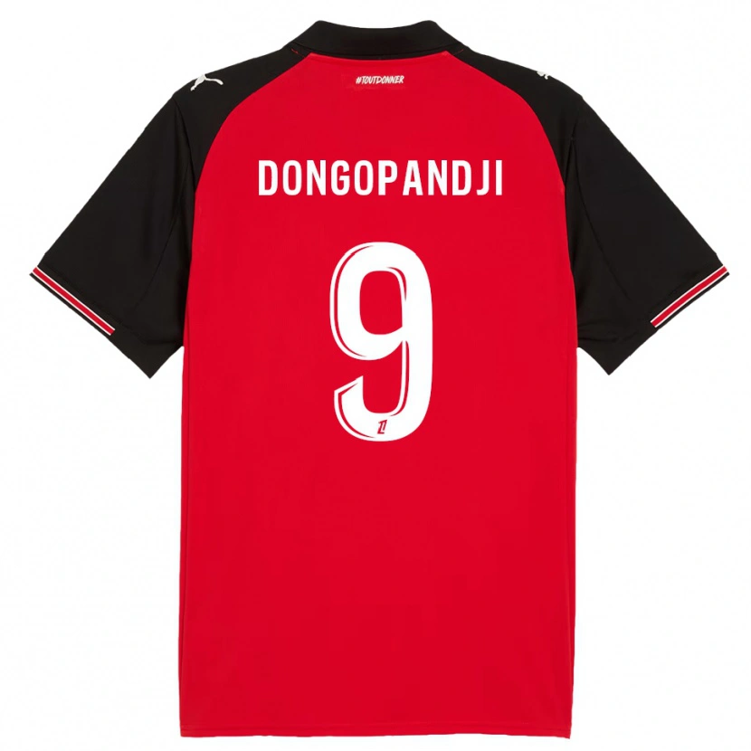 Danxen Mænd Kelvin Dongopandji #9 Rød Sort Hjemmebane Spillertrøjer 2025/26 Trøje T-Shirt