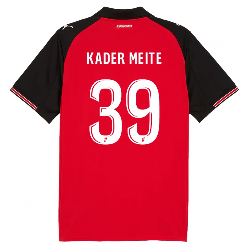 Danxen Mænd Mohamed Kader Meïté #39 Rød Sort Hjemmebane Spillertrøjer 2025/26 Trøje T-Shirt