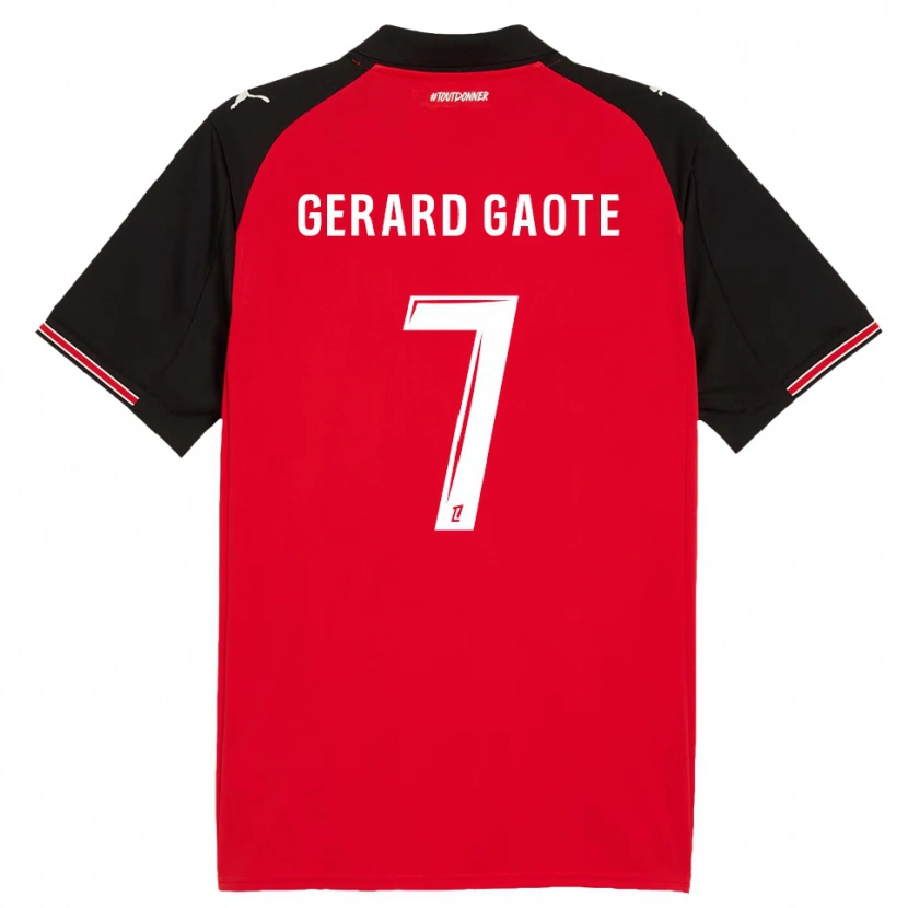 Danxen Mænd Steven Gerard Gaote #7 Rød Sort Hjemmebane Spillertrøjer 2025/26 Trøje T-Shirt