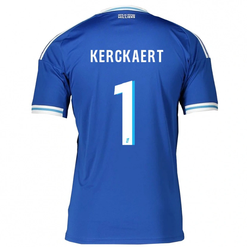 Danxen Mænd Gabriel Kerckaert #1 Blå Hvid Hjemmebane Spillertrøjer 2025/26 Trøje T-Shirt