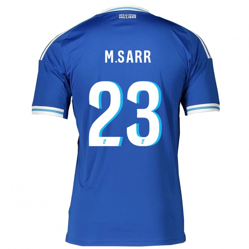 Danxen Mænd Mamadou Sarr #23 Blå Hvid Hjemmebane Spillertrøjer 2025/26 Trøje T-Shirt