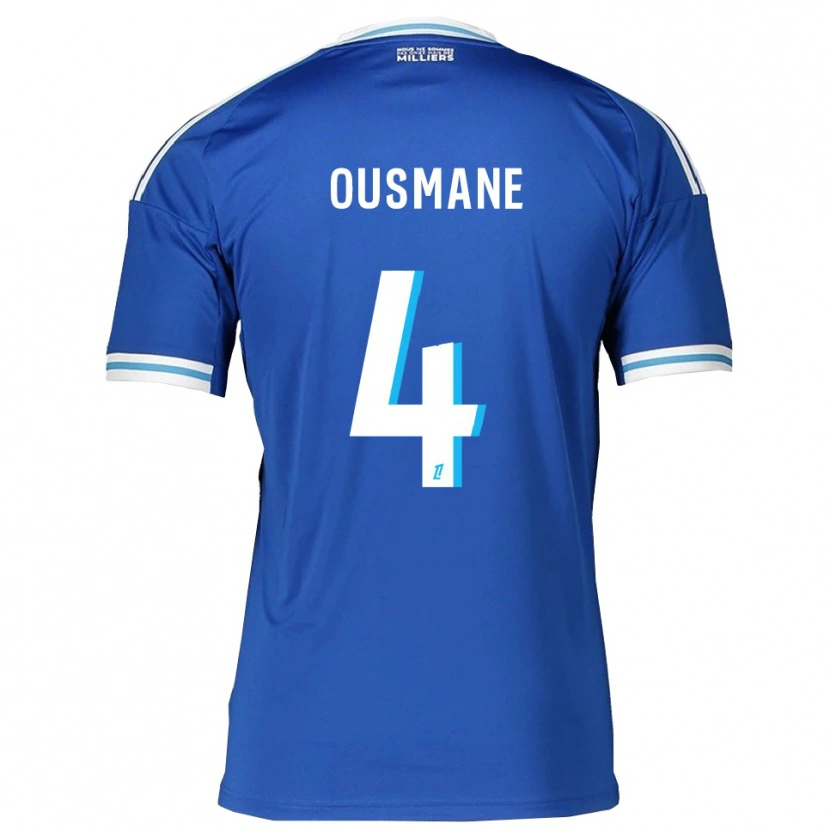 Danxen Mænd Abdoulaye Ousmane #4 Blå Hvid Hjemmebane Spillertrøjer 2025/26 Trøje T-Shirt