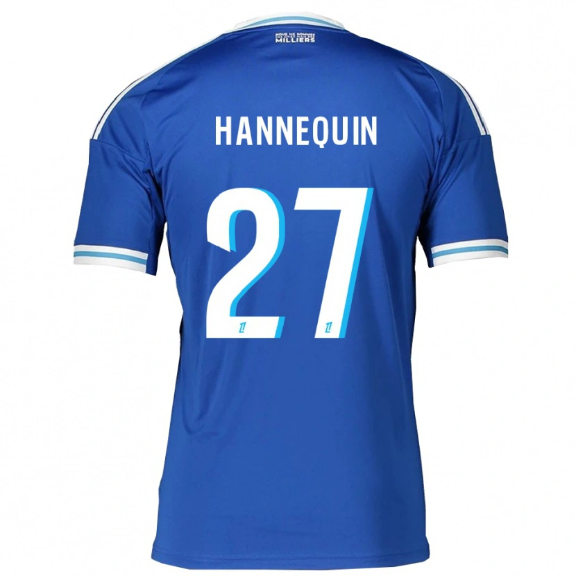 Danxen Mænd Laurine Hannequin #27 Blå Hvid Hjemmebane Spillertrøjer 2025/26 Trøje T-Shirt