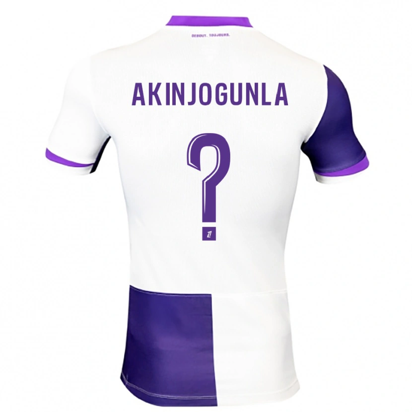 Danxen Mænd Michaël Akinjogunla #0 Lilla Hvid Hjemmebane Spillertrøjer 2025/26 Trøje T-Shirt