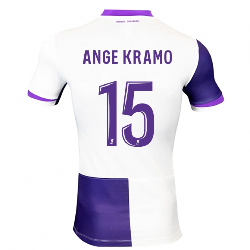 Danxen Mænd Marie Ange Kramo #15 Lilla Hvid Hjemmebane Spillertrøjer 2025/26 Trøje T-Shirt